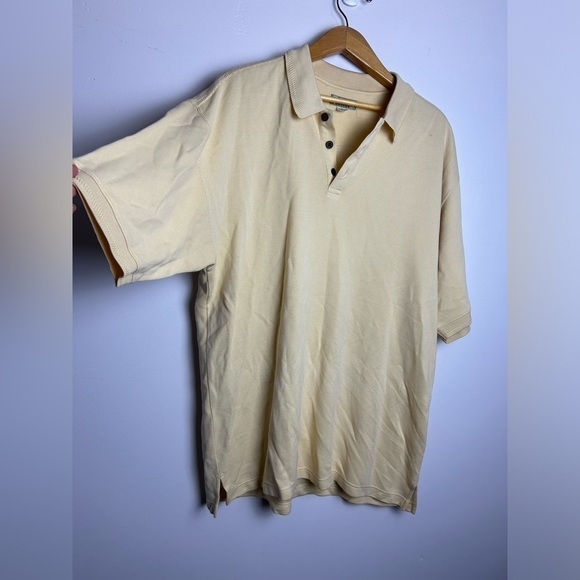Tommy bahama Silk Men’s Polo Short Sleeve Yellow Classic Old money Shirt Sz L - Picture 4 of 12